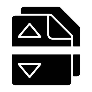 Beyaz geri gorund, vektör illüstrasyonunda dosya Böl simgesi