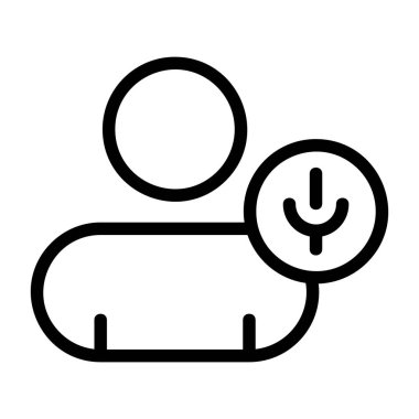 Beyaz sırtüstü üzerinde ses sohbet simgesi, vektör illüstrasyonu