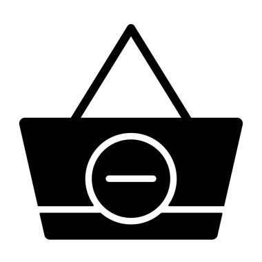 Beyaz sırt listesindeki Cart simgesini kaldır, vektör illüstrasyonuName