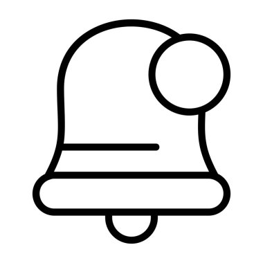 Beyaz geri gorund, vektör illüstrasyonu bildirim çanı simgesi