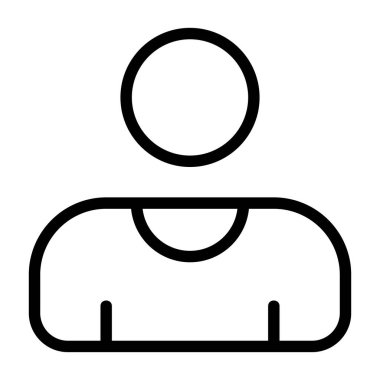 Genel kişi figürünü gösteren basit bir dış hat simgesi