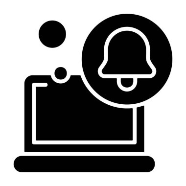 Beyaz sırt gorandası, vektör illüstrasyonu bildirim simgesi