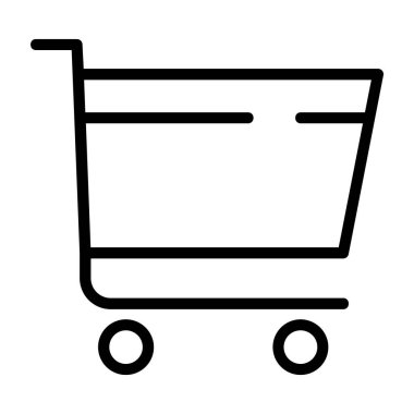  Beyaz sırt çantalı alışveriş arabası simgesi, vektör illüstrasyonu