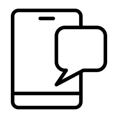 Mobil - yassı biçimdeki çağdaş vektör simgesi