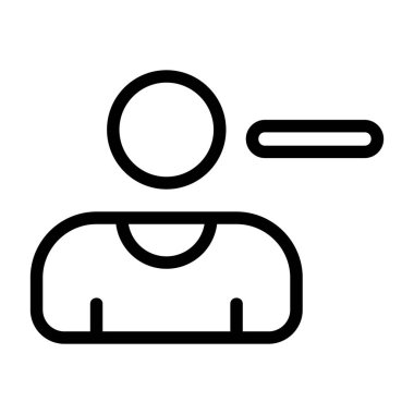 Eksi sembol içeren minimalist kişi simgesi