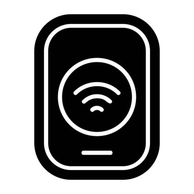 Dijital aygıt ekranında temassız ödeme sembolü