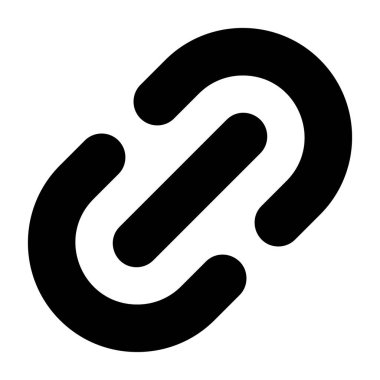 Kalın siyah zincir bağlantı simgesi bağlantı uçlarına bağlanıyor