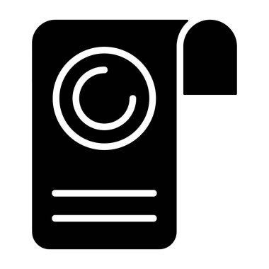 Dairesel lens detayına sahip siyah kamera rulo simgesi