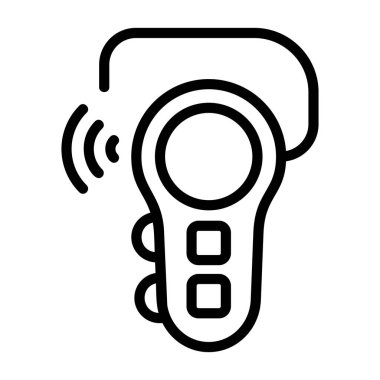 Sinyal çizgileri olan kablosuz elektrik traş simgesi