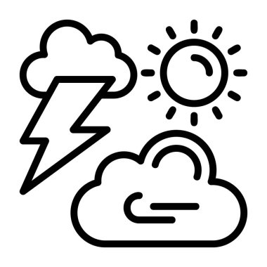 Güneş bulutların ardında parlıyor yıldırımlarla