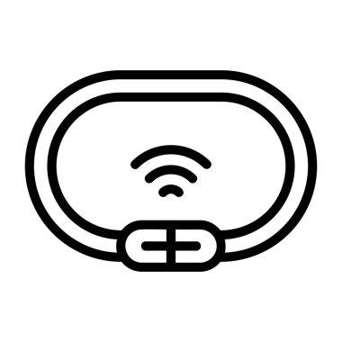Kablosuz sinyali olan akıllı hayvan tasması simgesi