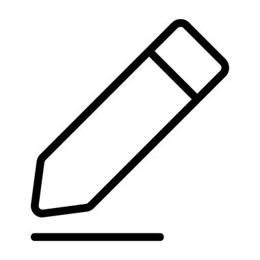 Simgeyi düzenle, siyah işaret beyaz arkaplanda izole edildi