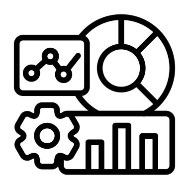 Veri Görselleştirme - düz biçimli basit özet simgesi