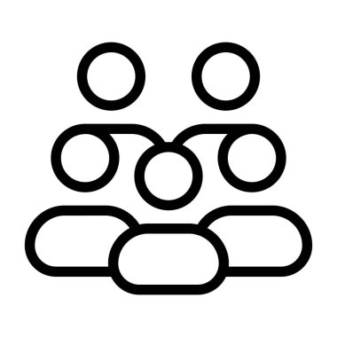 İşgücü Birliği simgesi, siyah işaret beyaz arkaplanda izole edildi