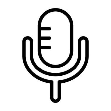 Mikrofon simgesi işaret vektör illüstrasyonu