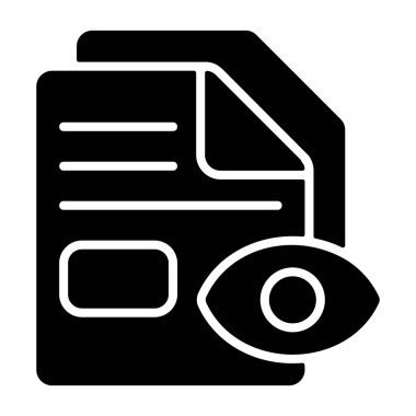 Dosya Önizleme simgesi beyaz geri gorund, vektör illüstrasyonu  