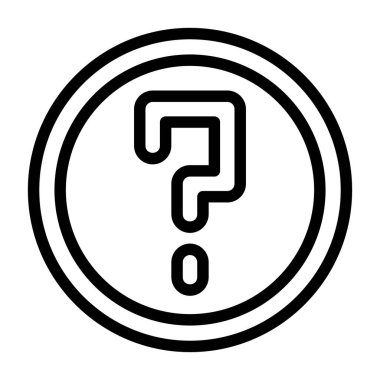 Soru İşareti simgesi, siyah işaret beyaz arkaplanda izole edildi