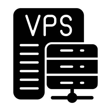 VPS Sunucu - modern görünümde vektör simgesi