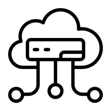 Web Sunuculuğu - modern görünümde vektör simgesi