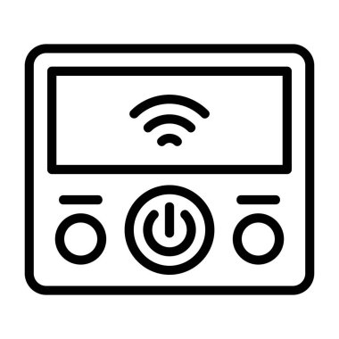 Akıllı Termostat - Pazarlama projeleri için düzgün vektör simgesi