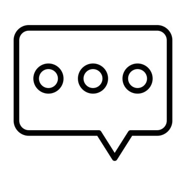Üç nokta içeren basit ana hatlı konuşma balonu