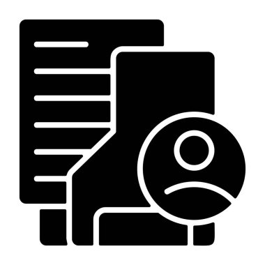 Beyaz geri gorund üzerindeki istemci dosyaları dizini simgesi, vektör illüstrasyonu 