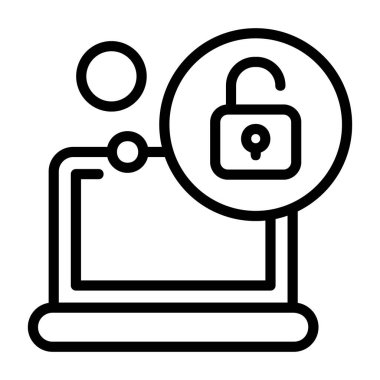 Dijital asma kilit simgesi kullanarak dizüstü bilgisayarın güvenliğini aç