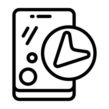 Navigasyon okunun ana hatlarını gösteren akıllı telefon