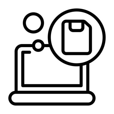 Dijital dosya dizüstü bilgisayar simgesi kullanılarak kaydediliyor