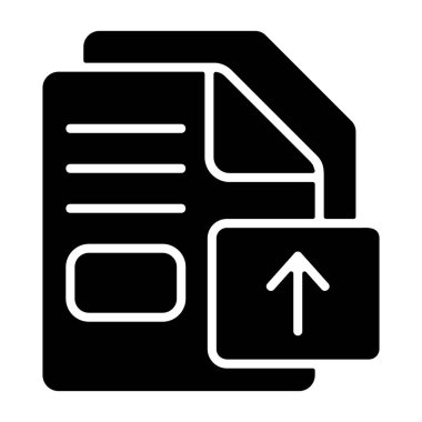 Dosya simgesini beyaz geri gorund, vektör illüstrasyonuna yükle  