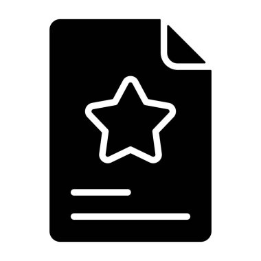 Favori Belge simgesi, basit vektör illüstrasyonu