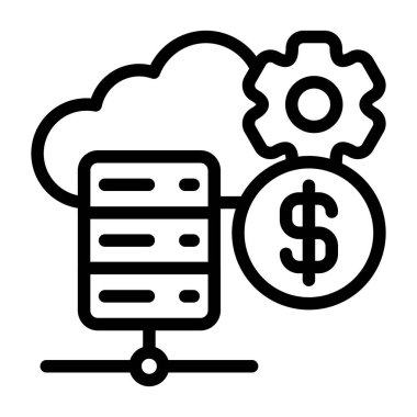 Reseller Sunucu - modern görünümde vektör simgesi