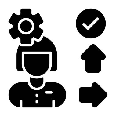 Müşteri Yolculuğu Haritalama - yaratıcı sunum için modern vektör simgesi