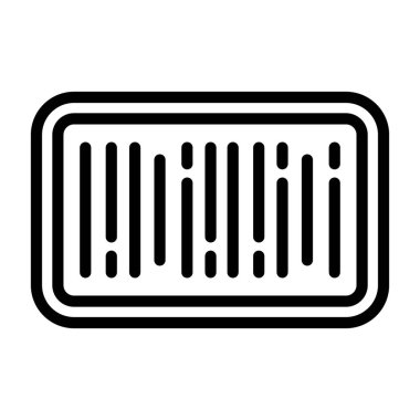 Barkod - düzenli asgari tasarımı olan basit simge illüstrasyonu