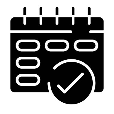 Keskin çizgileri olan minimalist simge, takvim resmi
