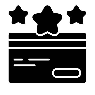 Sadakat Kartı - Beyaz arkaplanda gösterişli çizgi simgesi