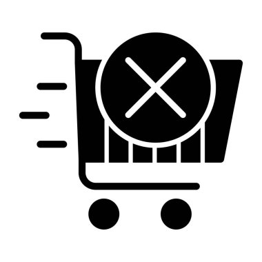 Alışveriş Terk Edilmesi - net sunum için hazırlanmış zarif vektör simgesi