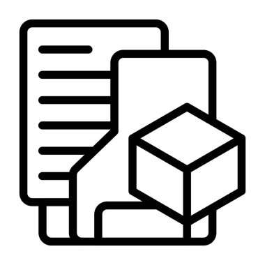 Beyaz arka gorund üzerindeki Proje Dizini simgesi, vektör illüstrasyonu 