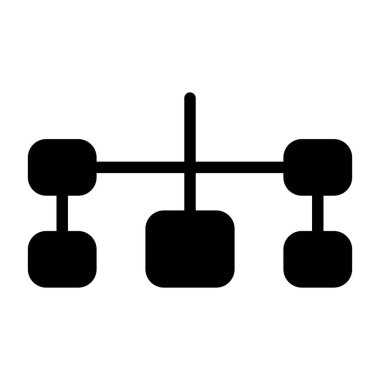 Bağlantıları gösteren basit siyah ağ diyagramı