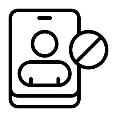 Kişi Bloğu - Web arayüzü için stil vektör simgesi