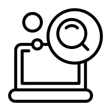 Beyaz geri gorund, vektör illüstrasyonunda arama simgesi