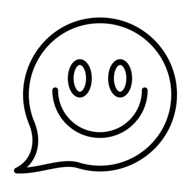 Basit bir gülen yüz konuşma baloncuğu ana hatları