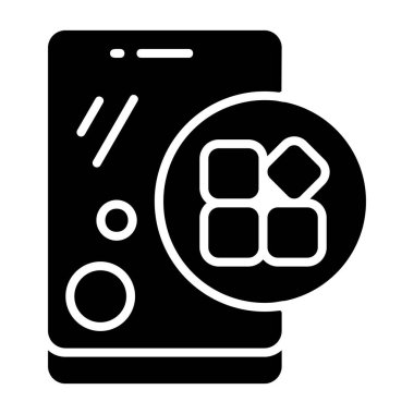 Beyaz sırt gorandası üzerindeki APPS simgesi, vektör illüstrasyonu