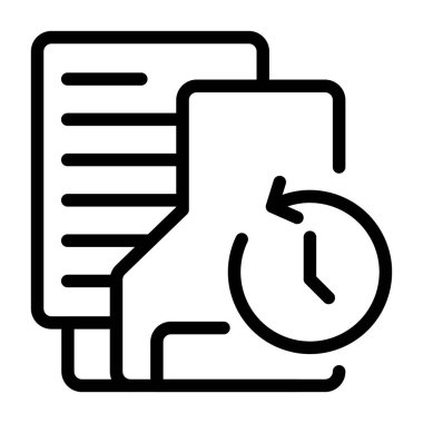 Beyaz geri gorund üzerindeki yedekleme dizini simgesi, vektör illüstrasyonu