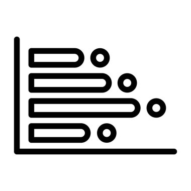 Yatay Çubuklar, vektör illüstrasyonu üzerine simge gösteriyor