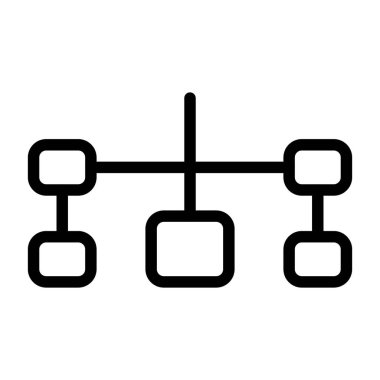 Beyaz sırtüstü akış çizelgesi simgesi, vektör illüstrasyonu