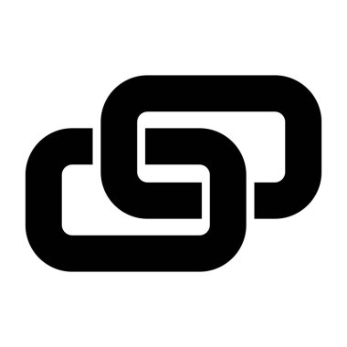 Beyaz geri gorund üzerindeki bağlantı simgesi, vektör illüstrasyonu