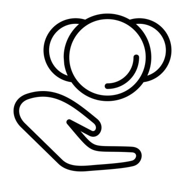 El ele tutuştuğunuzu gösteren basit bir çizgi.