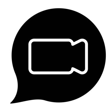 Sohbet Videosu Görüntü Simgesi, vektör illüstrasyonuName