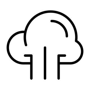 Bulut hesaplama simgesi, basit vektör illüstrasyonu 